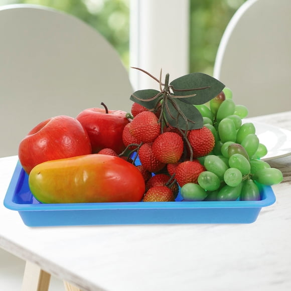 LIFKOME 5pcs Plastic Tray For Storage Plates For Fruits Vegetables And Party Serving Easy To Clean And For Food Use