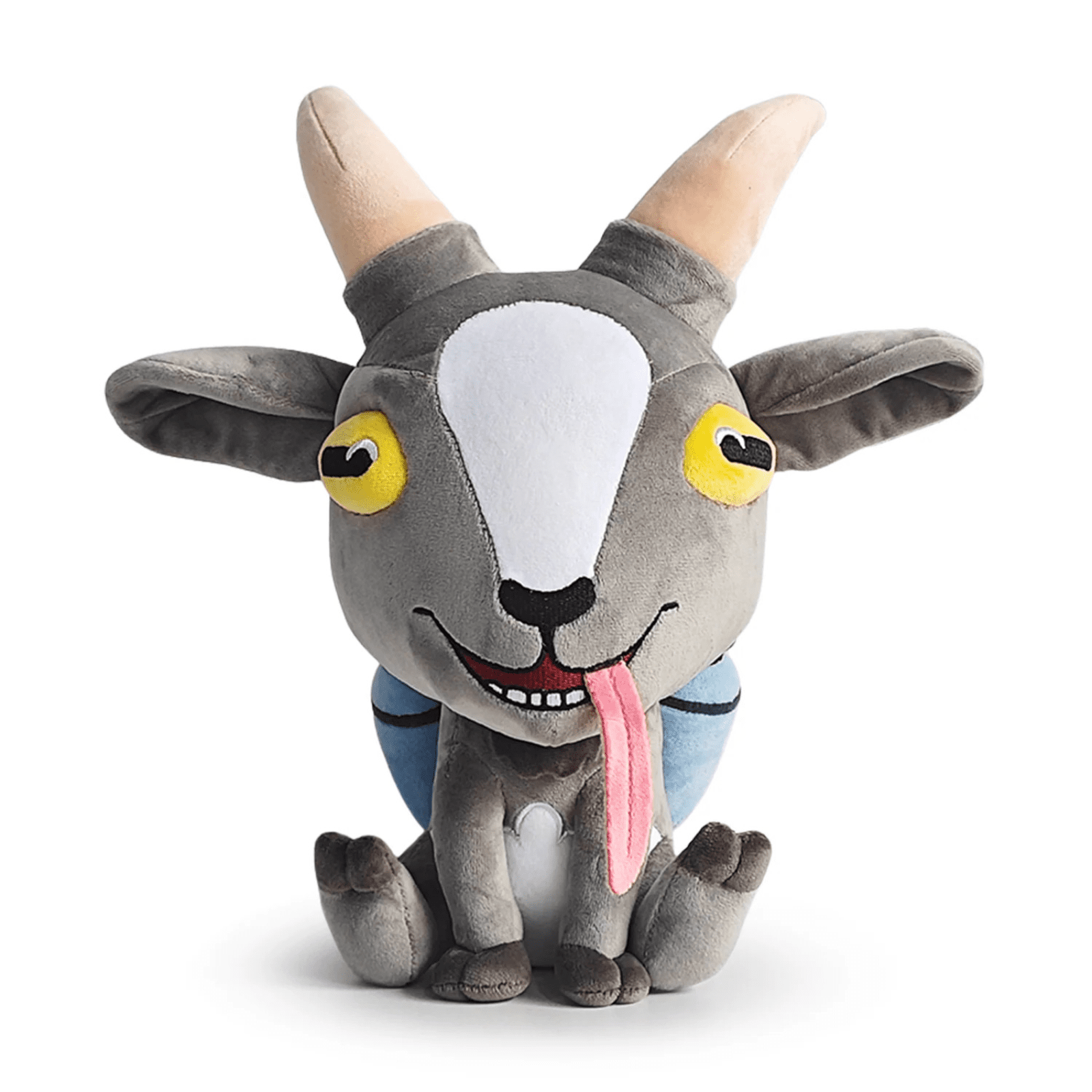 Goofy Grin Goat Plush Toy, Funny Stuffed Goat Doll, Soft PP Cotton Farm Animal Plush, Multiple Sizes