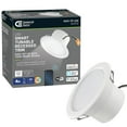 thumbnail image 1 of 4 In. T20 Smart Colour Selectable CCT Integrated LED Recessed Light Trim Works With HUBSPACE App Google Amazon, 1 of 12