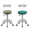 thumbnail image 3 of Uemuo Aquamarine Glitter Pattern Round Bar Stool Seat Covers Washable Stool Cushion Slipcover Elastic Bar Chair Covers-12 inch, 3 of 7
