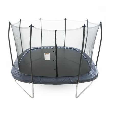 UPC: 0818567015319 | Skywalker Trampolines 13  Square Trampoline with Lighted Spring Pad- Navy
