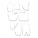 thumbnail image 2 of Memory Bear Template Ruler Set, 10 PCS Memory Bear Template Ruler Set Suitable for 10-Inch Bear Template, 2 of 5