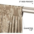 thumbnail image 4 of Luxury Waterfall Valances for Windows, Elegant Jacquard Thick Swag Curtains Valance with Tassels for Living Room, Bedroom Party Banquet Decorations (Light Coffee, W79 Inch, 1 Panel), 4 of 14