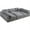 Gray, variant on Meridian Furniture Serene Navy Durable Linen Fabric Modular Sectional