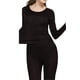 thumbnail image 2 of Conjuntos de ropa interior térmica de seda para mujer de moda | Calzoncillos largos de seda para mujer | Conjuntos de ropa interior larga de seda, 2 of 5