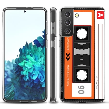 Slim-Fit TPU Protective Phone Case compatible with Samsung Galaxy S21+ 5G / S21 PLUS 5G by OneToughShield ® - Cassette Orange