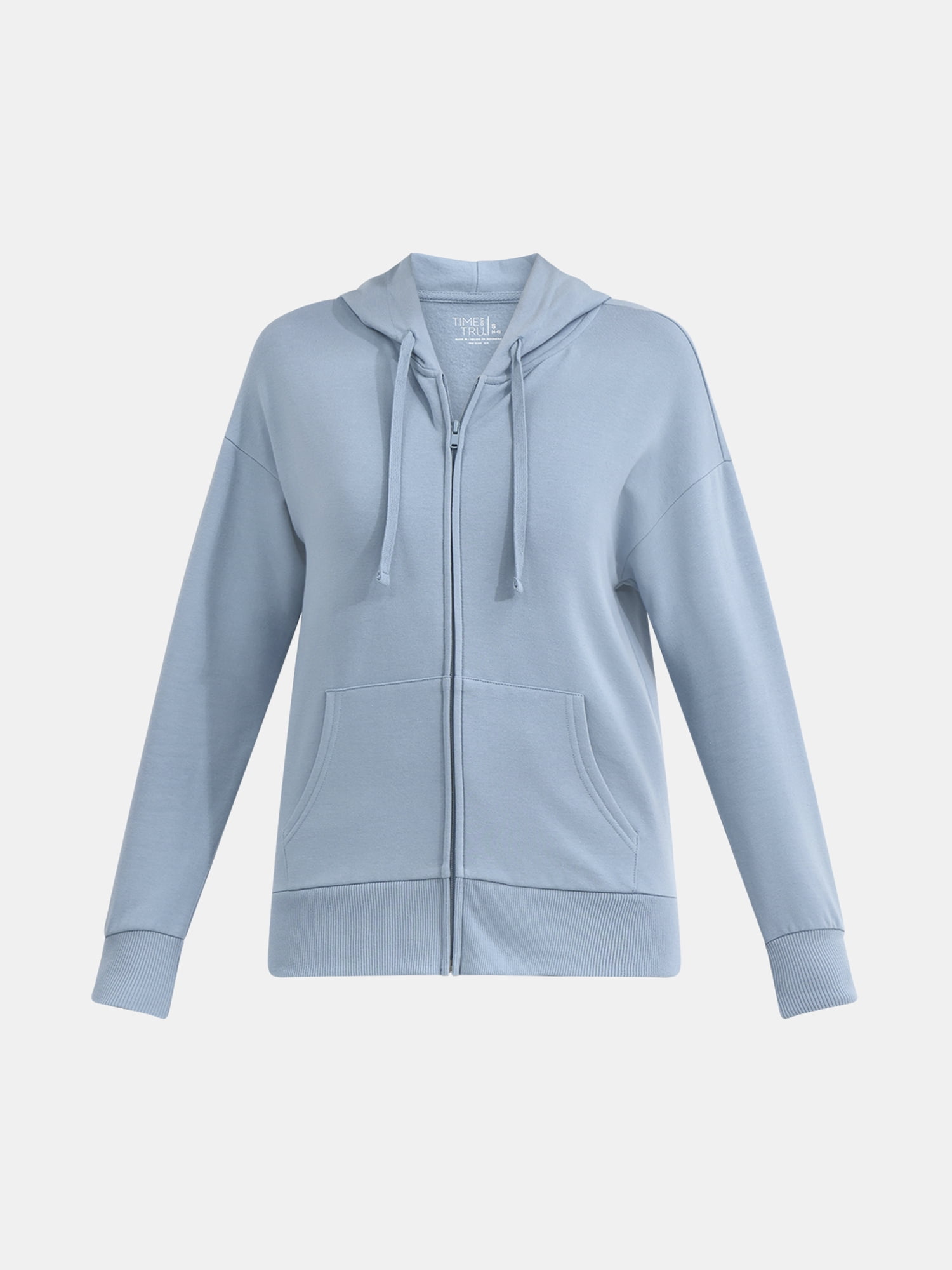 Time and Tru Women's and Women’s Plus Zip Front Fleece Hoodie Jacket, Sizes XS-4X