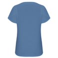 thumbnail image 5 of HAPIMO Women's Loose Tunic Dressy Pullover Trendy Girls Solid Color Tees Summer Clearance Short Sleeve Tops Casual Relaxed Elegant Square Neck Blouse Blue S, 5 of 5