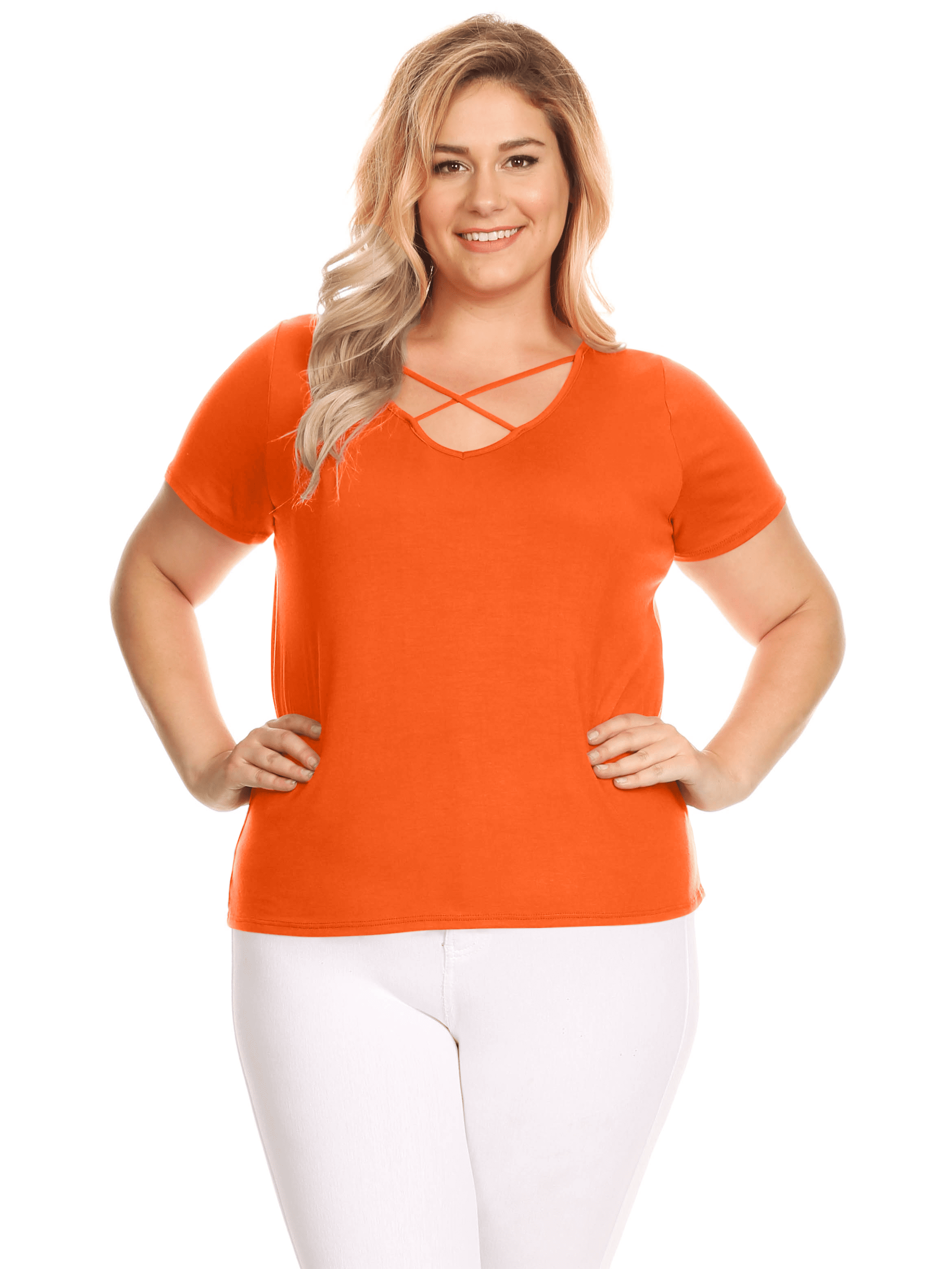 plus size deep v neck tops