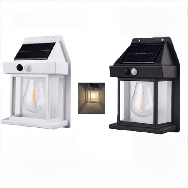 Lámpara de pared solar para exteriores, lámpara de tungsteno impermeable para exteriores, lámpara de noche para jardín, villa, iluminación, lámpara de jardín de inducción