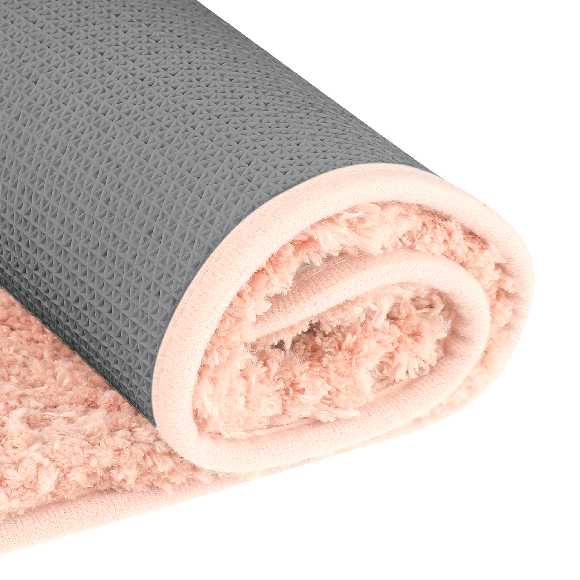 Unique Bargains 2 Pcs Non-Slip Soft Quick Dry Bath Rugs Pink/Light Green 20" x 32"