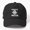 Black, variant on Haunt Mess Ghost Baseball Cap, Halloween Hat Design