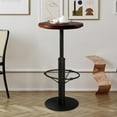 42" Tall Modern Industrial Bar Table23.6" Dia Round Metal Top Bar