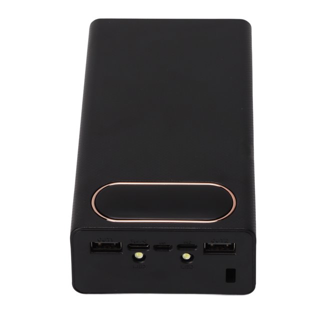 DIY Portable Power Bank Case L12 Mobile Battery Charger 12 Batteries Capacity with 2 LED Lights LCD Display for IOS Daily Use