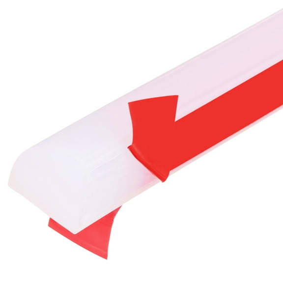 20 Inch Flexible Quarter Round Molding, Peel and Stick Moulded Trim, Clear