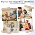 thumbnail image 2 of Kids Step Stool, CAVEEN Toddlers Kitchen Stool Helper, 300lbs Loading Capacity Tower for Bathroom Kitchen Counter, White, 2 of 9