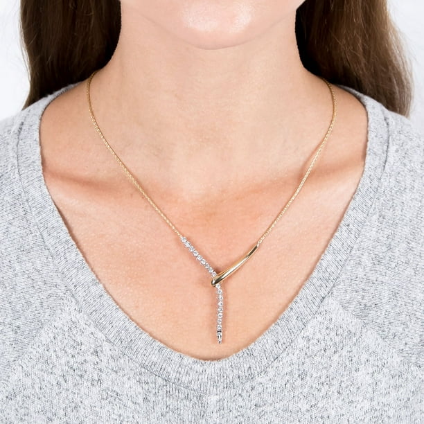 1.00 CT. T.W. Diamond Pendant Necklace in 14K Two-Tone Gold
