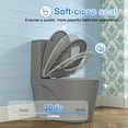 thumbnail image 4 of SUNRINX Light Gray One Piece Toilet With 17.1 ADA Comfort Chair Height Seat Elongated Toilets For Bathrooms, 1.1/1.6 GPF Water-Efficient Dual Flush System, Soft-Close Seat, 4 of 11