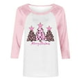 thumbnail image 4 of LckLvx Chandails de Noël pour Femmes Col Rond Manches 3/4 Raglan Hauts Mignons Graphiques Décontractés T-Shirts, 4 of 4