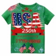thumbnail image 2 of CHENge 250 Years USA Shirt for Kids 1776 American Flag Graphic Shirt Boys Girls Patriotic Short Sleeve 4th of July Tee Top,7-8 Years, 2 of 5