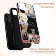 thumbnail image 4 of Vintage Cat Collage Phone Case, Whimsical Black and White Cat Design, Artistic Floral and Strawberry Pattern Protective Cover for iPhone 16 15 14 13 12 11 Pro Plus Mini, 4 of 6