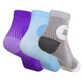 thumbnail image 2 of 3Pair Neuropathy Socks Toeless Compression Socks Breathable Comfortable Ankle Socks Relief Athletic Socks For Arch & Heel,Unisex/Color 3PCS/S, 2 of 6