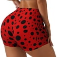 thumbnail image 2 of Wukai Ladybug Pattern Print Pack Biker Shorts for Women Yoga Workout Gym Running Scrunch Active Shorts-Medium, 2 of 8