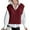 Red, variant on Langwyqu Spring Fall V-Neck Women Sleeveless Knit Vest Ribbed Sweater Pullover