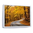 thumbnail image 2 of Designart "Autumnal Journey Forest's Golden Road I" Landscapes Framed Wall Art - Modern Yellow Road Living Room Framed Canvas Art, 2 of 6