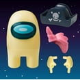 thumbnail image 2 of Among Us Yellow Unicorn Crewmate Action Figure Hands Hats Accessories PMI International, 2 of 8