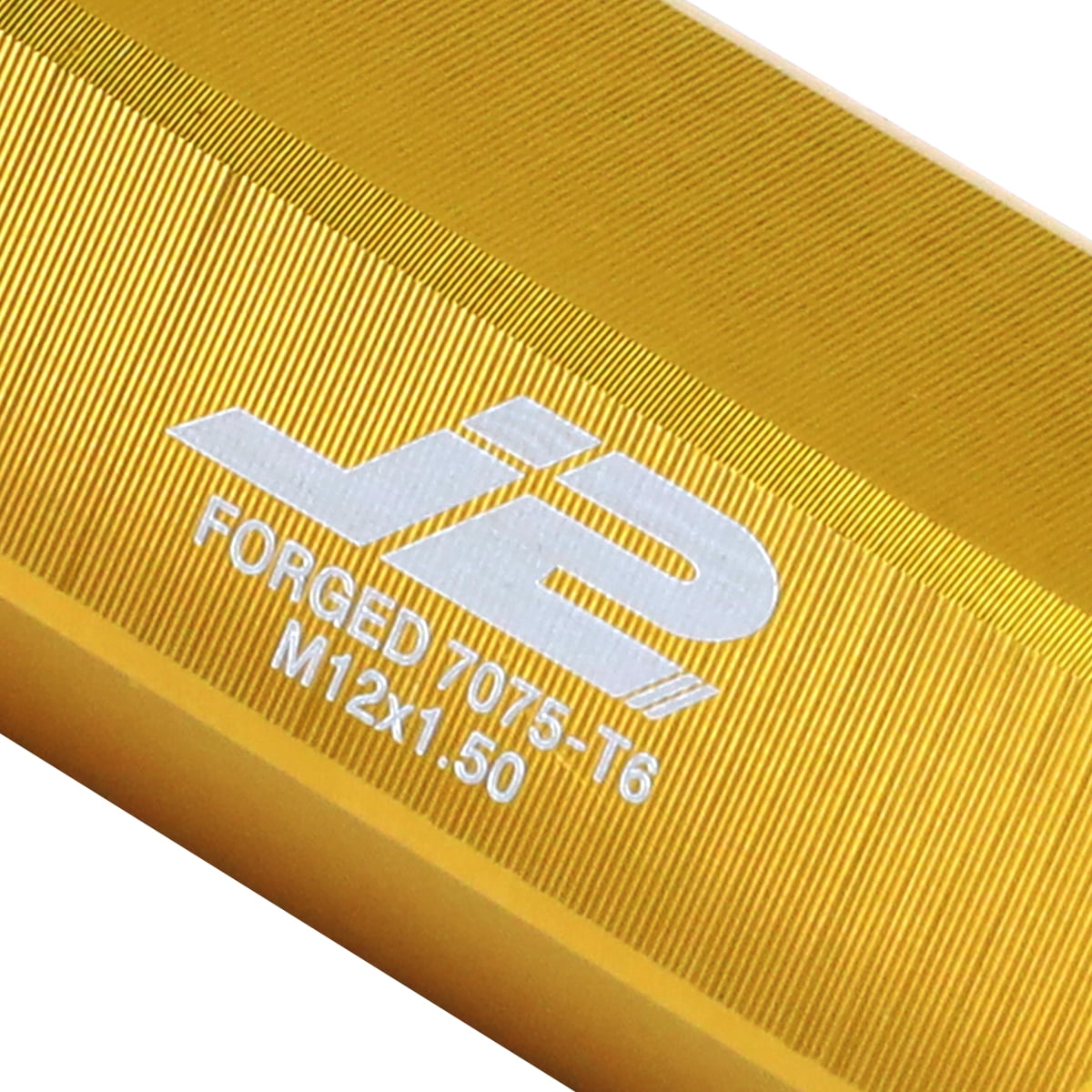 J2 Engineering LN-T7-026-15-GD J2 Engineering 7075 -T6 Forged Aluminum M12 x 1.5 20 Pcs 70mm Open End Lug Nut Set w/ Adapter ( Gold )