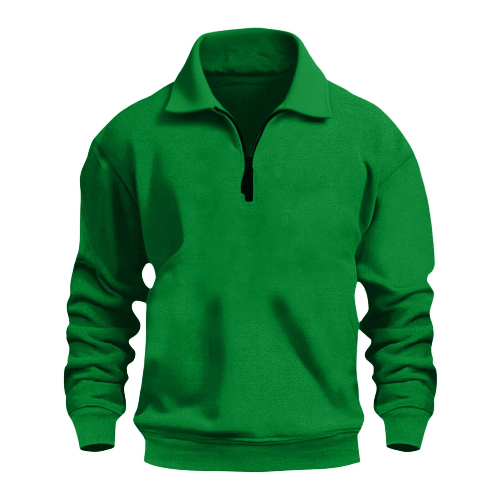 Mohiass Quarter Zip Pullover Men Long Sleeve Mock Neck Oversized