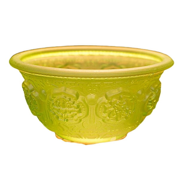 Copa de Agua de Auspicioso Cuenco Budista de Loto Tallada Fina Ornamento para Hogar Sala de Meditación Verde