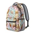 thumbnail image 2 of Highland Cow and Butterfly Print Backpack for School, Cute School Bag with Adjustable Shoulder Straps and Padded Back, 15.3"x11"x7.1", 2 of 5