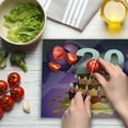 thumbnail image 3 of 20th Birthday Cutting Board, Cartoon Style Illustraion of a Birthday Cake Chocolate Frosting and Candles, Decorative Tempered Glass Cutting and Serving Board, Large Size, Multicolor, by Ambesonne, 3 of 5