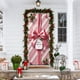thumbnail image 4 of Funda de puerta de Navidad 35x71 pulgadas | Cortina de puerta navideña de poliéster multicolor y spandex | Patrón festivo de pajarita | Decoración de paredes y puertas | Decoración para fiestas, 4 of 6