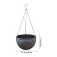 thumbnail image 3 of Honeycomb Hanging Planter Basket with Drainage Plug - Weather Resistant for Indoor Outdoor Balcony Patio Window Plants Herbs Flowers, 3 of 7