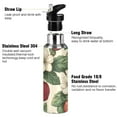 thumbnail image 3 of Yayeee 20oz Insulated Water Bottle Double Wall Stainless Steel with Flip Straw Lid, Beige Strawberry, 3 of 7