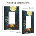 thumbnail image 3 of KLL Moonlit Skeleton Campfire Pattern Electrical Outlet Covers, 3" x 5" 1 Pack Electric Receptacle Plug Covers for Decorator Receptacle Outlet & Switch-Style U, 3 of 6