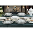 thumbnail image 3 of Lorren Home Trends Fiesta-57 57 Piece La Luna New Bone China Black & White Dinnerware Set, Service for 8, 3 of 5