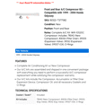 thumbnail image 2 of Front and Rear A/C Compressor Kit - Compatible with 1999 - 2004 Honda Odyssey 2000 2001 2002 2003, 2 of 2