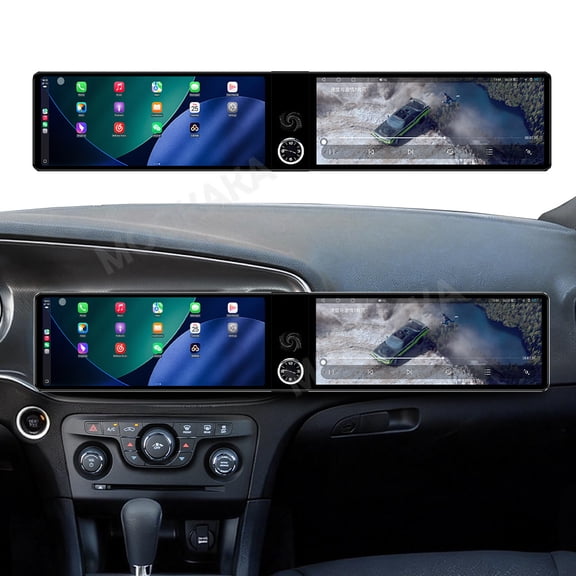 MOOKAKA 12.3" 12.3" Smart Display Radio Audio Media Player for Dodge Charger/Challenger 2011 2012 2013 2014 Car Navigation GPS Upgrade Headunit Android Replacement 1080P Screen Carplay Accessories
