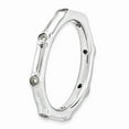 thumbnail image 3 of 925 Sterling Silver Stackable Expressions White Topaz Ring Size: 10; for Adults and Teens; for Women and Men, 3 of 5