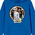 thumbnail image 2 of Boy Meets World Group Art Circle Long Sleeve Royal Blue Women's Hooded Sweatshirt-XL, 2 of 3