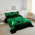 thumbnail image 3 of Erosebridal Green Gamepad Comforter Sets Full Size, Gradient Geometric Comforters & Duvets, Gaming Sports Decor, Reversible, 3 of 7