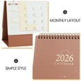 thumbnail image 3 of OUNONA Khaki 2026 Standing Flip Desk Calendar for Office Daily Scheduling, 3 of 6