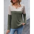 thumbnail image 4 of Zeagoo Womens Fall Tops Casual Shirts Long Sleeve Crewneck Sweatshirts Color Block Waffle Tunic Shirts Jumper Tops Fall Winter Tunics, 4 of 6