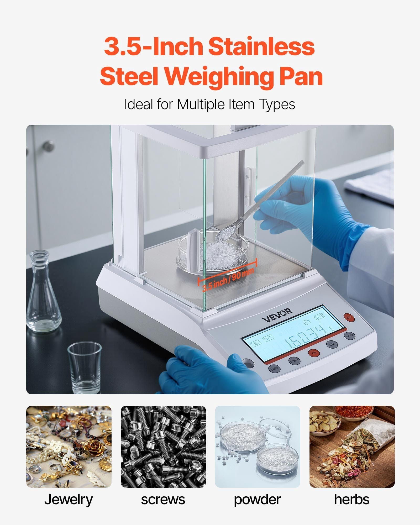 Analytical Balance, 120 g x 0.1 mg, 0.0001 g High Precision Accuracy Lab Scale, g/oz/ct/mg 4 Units Electronic Digital Analytical Balance with Glass Draft Shield, for Laboratory Jewelry Pharmacy