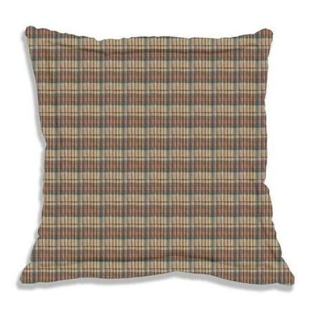 Patch Magic ESW314A Tan and Gold Rustic Check, Fabric Euro Shams 26 x 26 inch