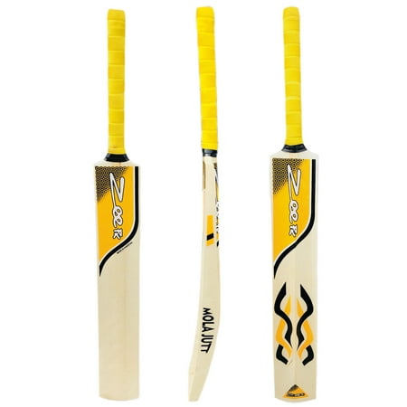 Cricket Bat Kashmir Willow Net Practice Soft Tennis Ball Yellow 44mm ADULT
